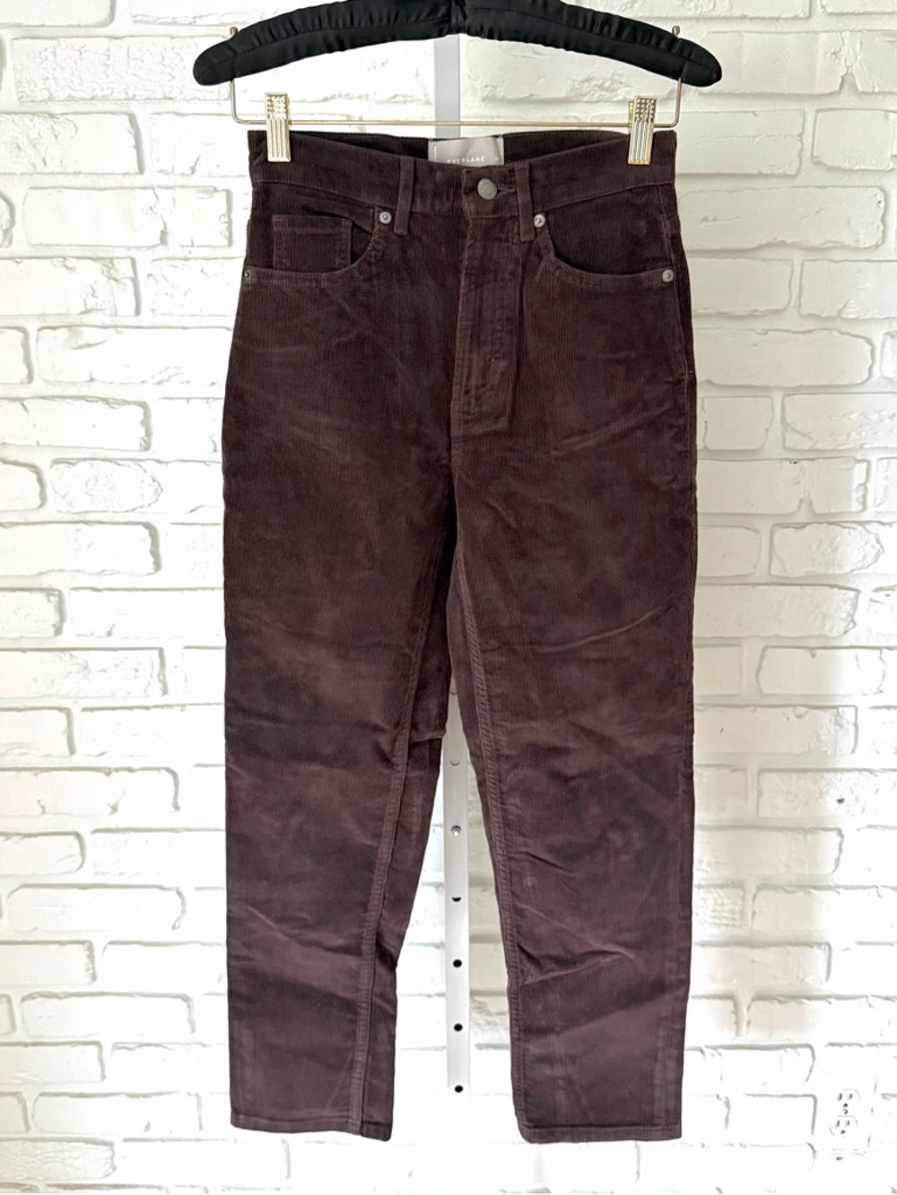 Everlane Brown Corduroy Straight Leg Pants Size 25